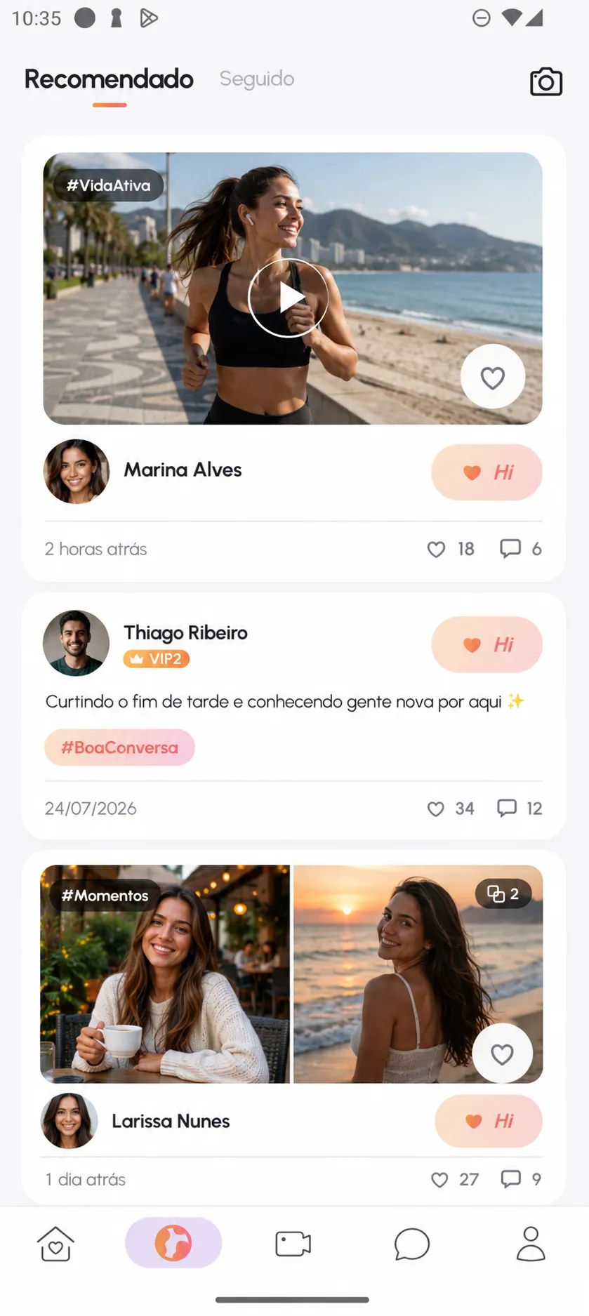 Livepapo Moments feed