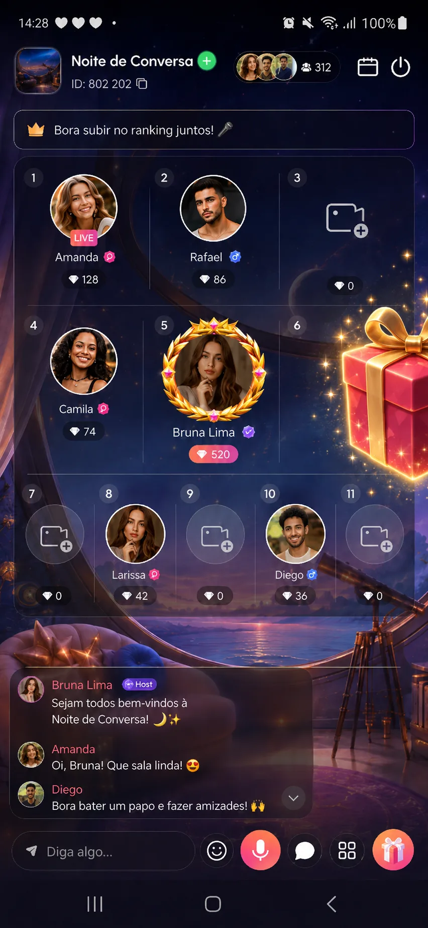 Evening Chat voice room live on Livepapo